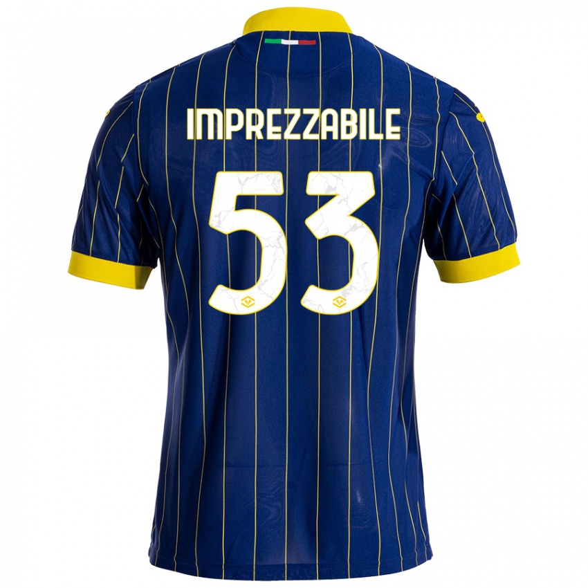 Uomo Maglia Francesca Imprezzabile #53 Blu Giallo Kit Gara Home 2024/25 Maglietta