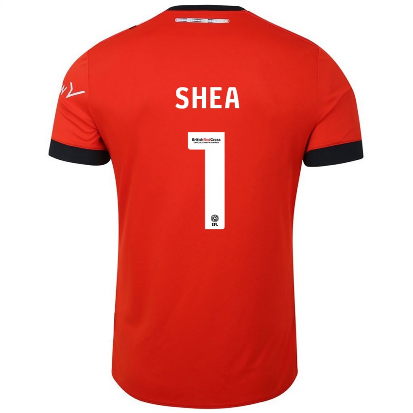 Uomo Maglia James Shea #1 Arancione Nero Kit Gara Home 2024/25 Maglietta