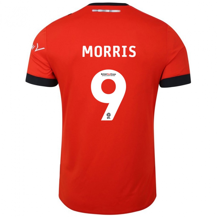 Uomo Maglia Carlton Morris #9 Arancione Nero Kit Gara Home 2024/25 Maglietta