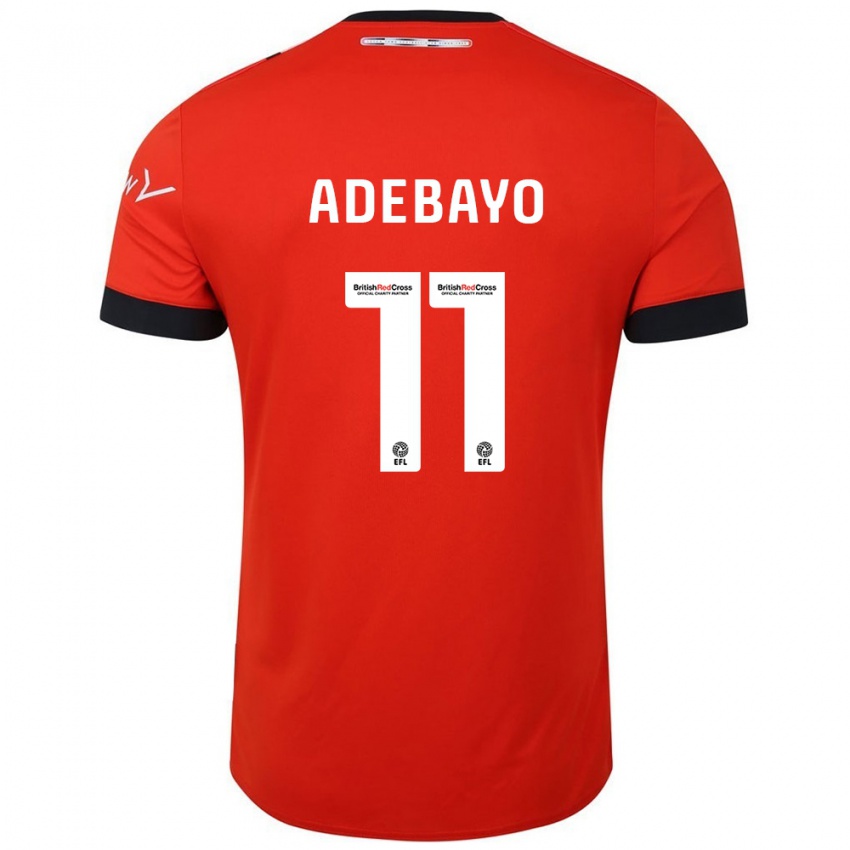 Uomo Maglia Elijah Adebayo #11 Arancione Nero Kit Gara Home 2024/25 Maglietta