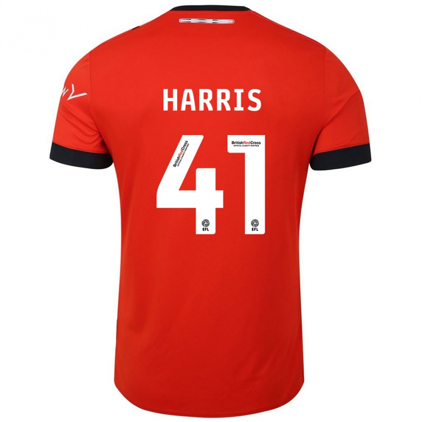 Uomo Maglia Taylan Harris #41 Arancione Nero Kit Gara Home 2024/25 Maglietta