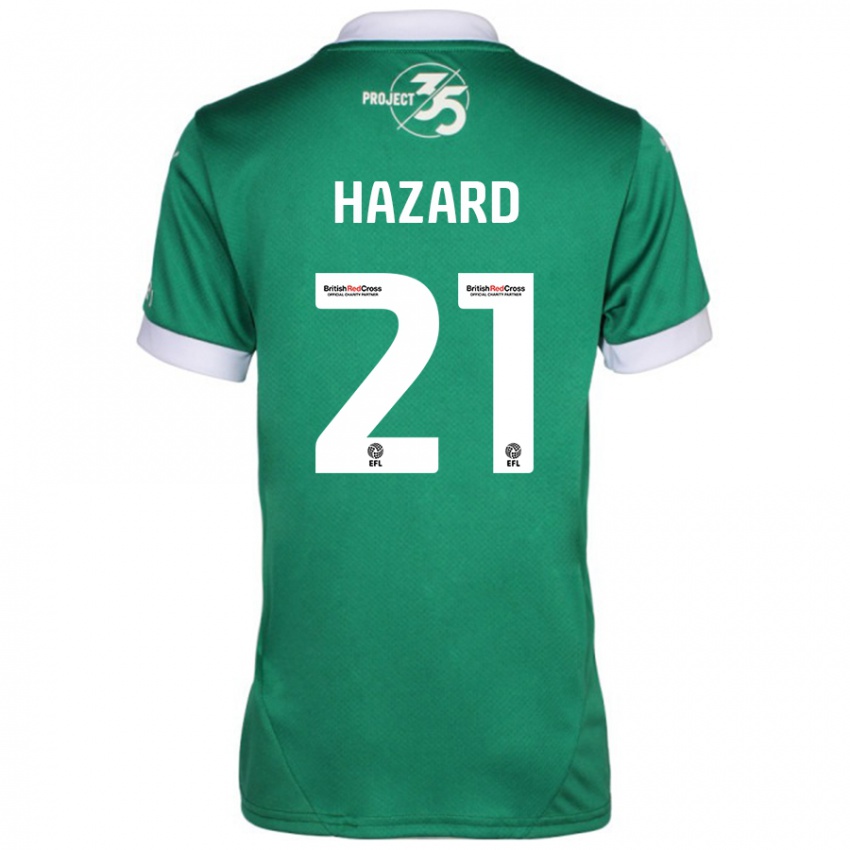 Uomo Maglia Conor Hazard #21 Verde Bianco Kit Gara Home 2024/25 Maglietta