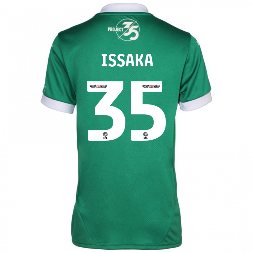 Uomo Maglia Freddie Issaka #35 Verde Bianco Kit Gara Home 2024/25 Maglietta