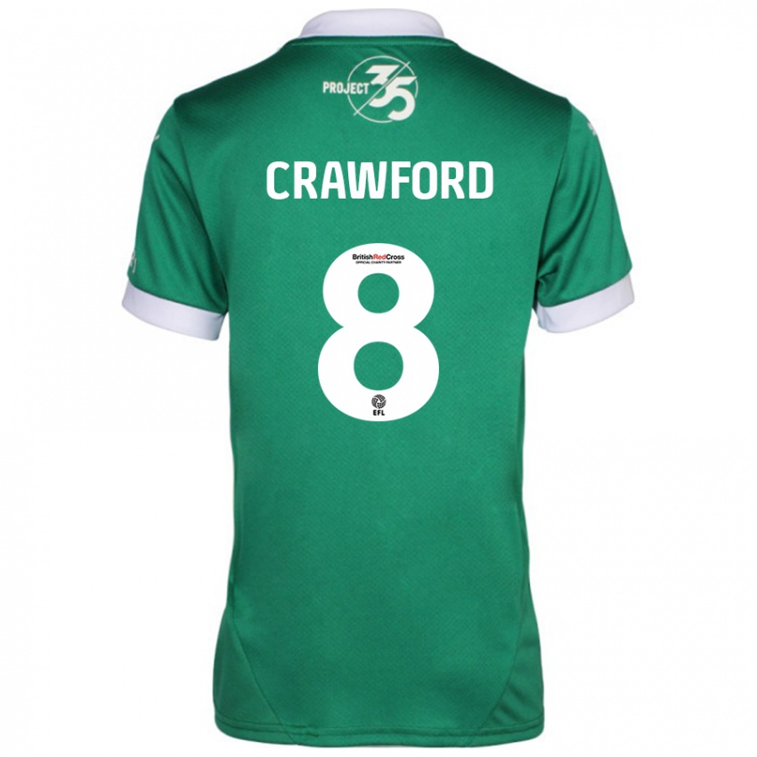 Uomo Maglia Imy Crawford #8 Verde Bianco Kit Gara Home 2024/25 Maglietta