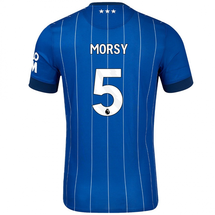 Uomo Maglia Samy Morsy #5 Blu Navy Kit Gara Home 2024/25 Maglietta