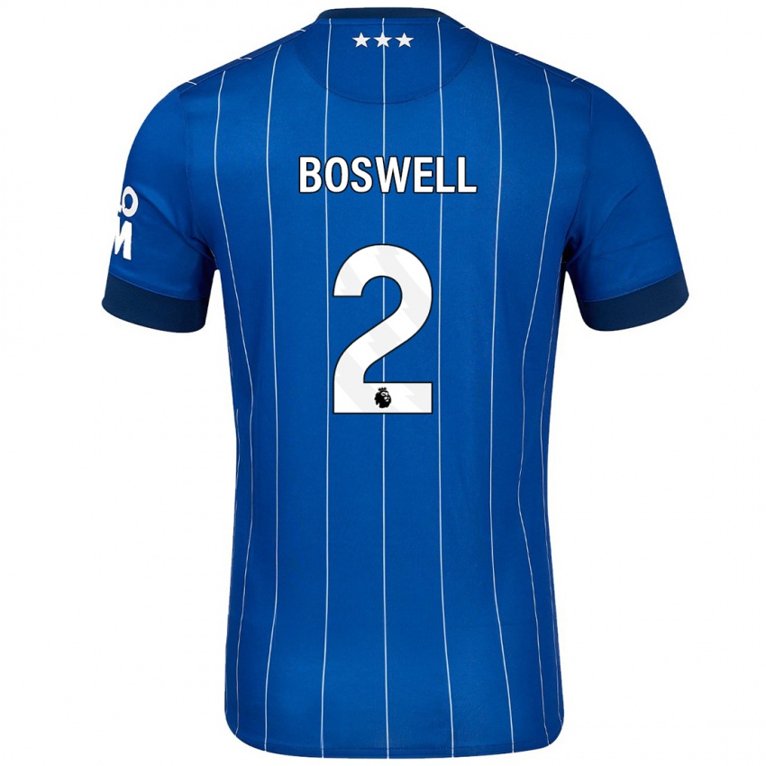 Uomo Maglia Maria Boswell #2 Blu Navy Kit Gara Home 2024/25 Maglietta