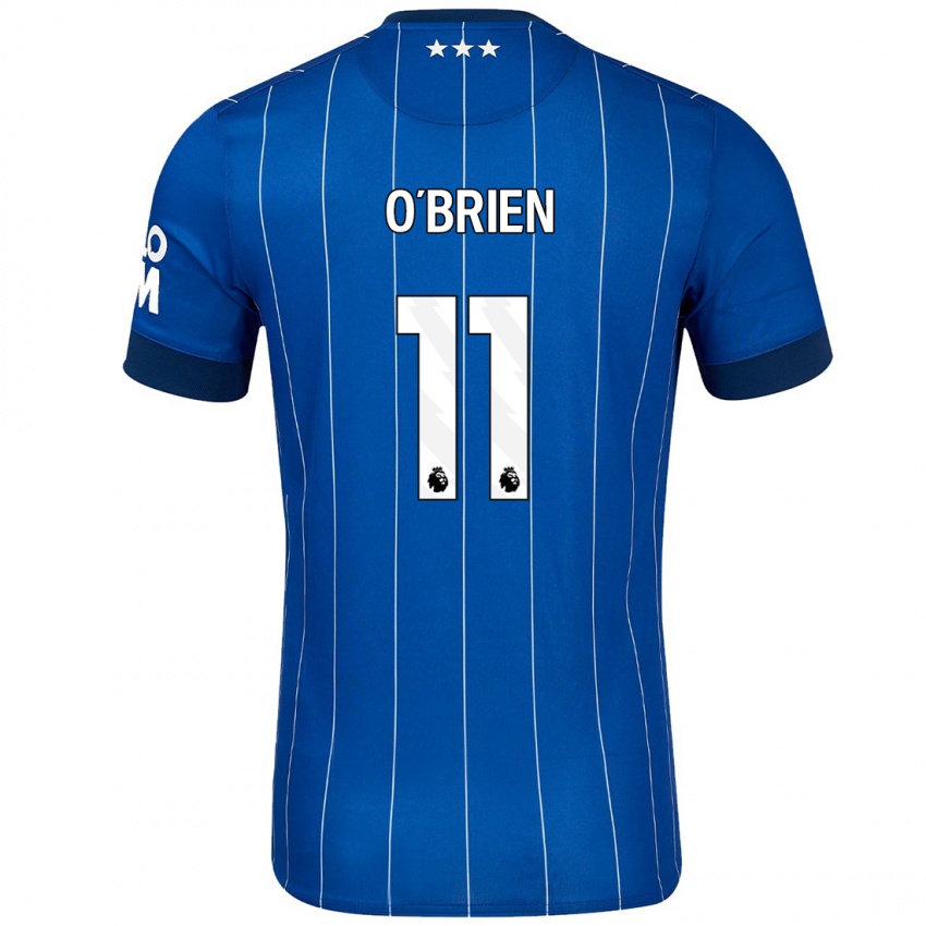 Uomo Maglia Lucy O'brien #11 Blu Navy Kit Gara Home 2024/25 Maglietta