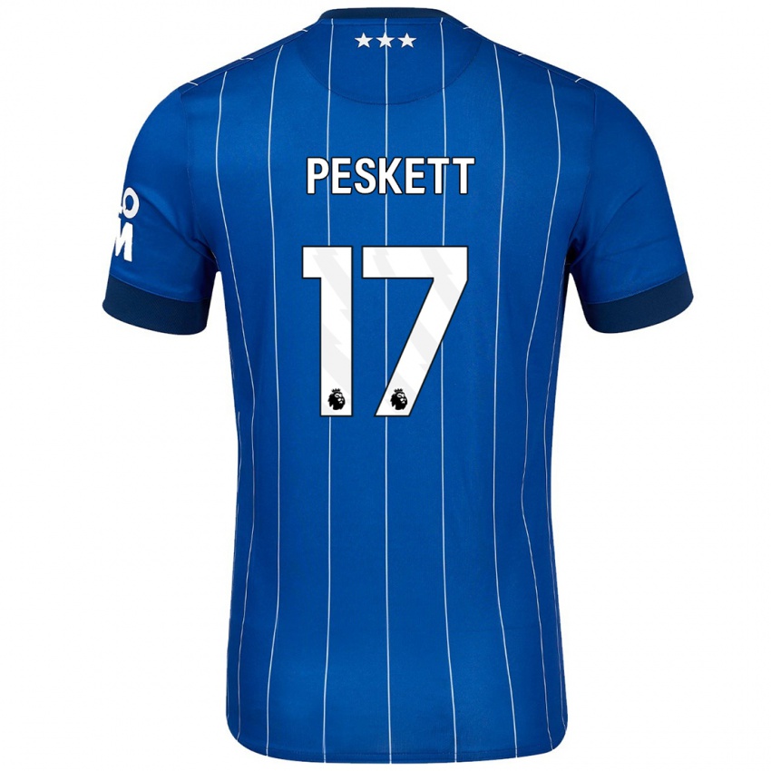 Uomo Maglia Sophie Peskett #17 Blu Navy Kit Gara Home 2024/25 Maglietta