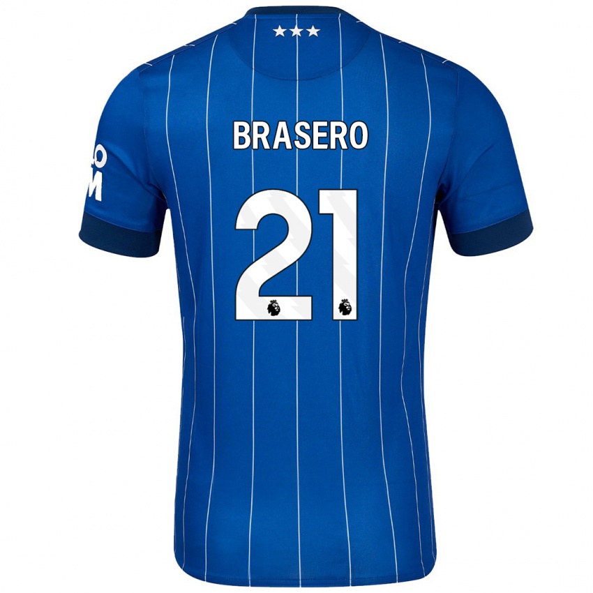 Uomo Maglia Sarah Brasero-Carreira #21 Blu Navy Kit Gara Home 2024/25 Maglietta