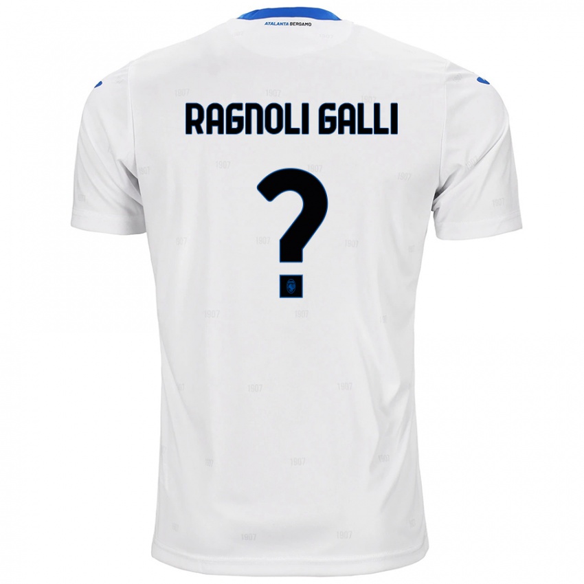 Uomo Maglia Federico Ragnoli Galli #0 Bianco Kit Gara Away 2024/25 Maglietta