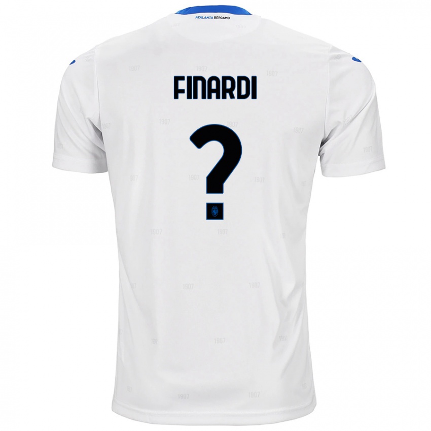 Uomo Maglia Emanuele Finardi #0 Bianco Kit Gara Away 2024/25 Maglietta