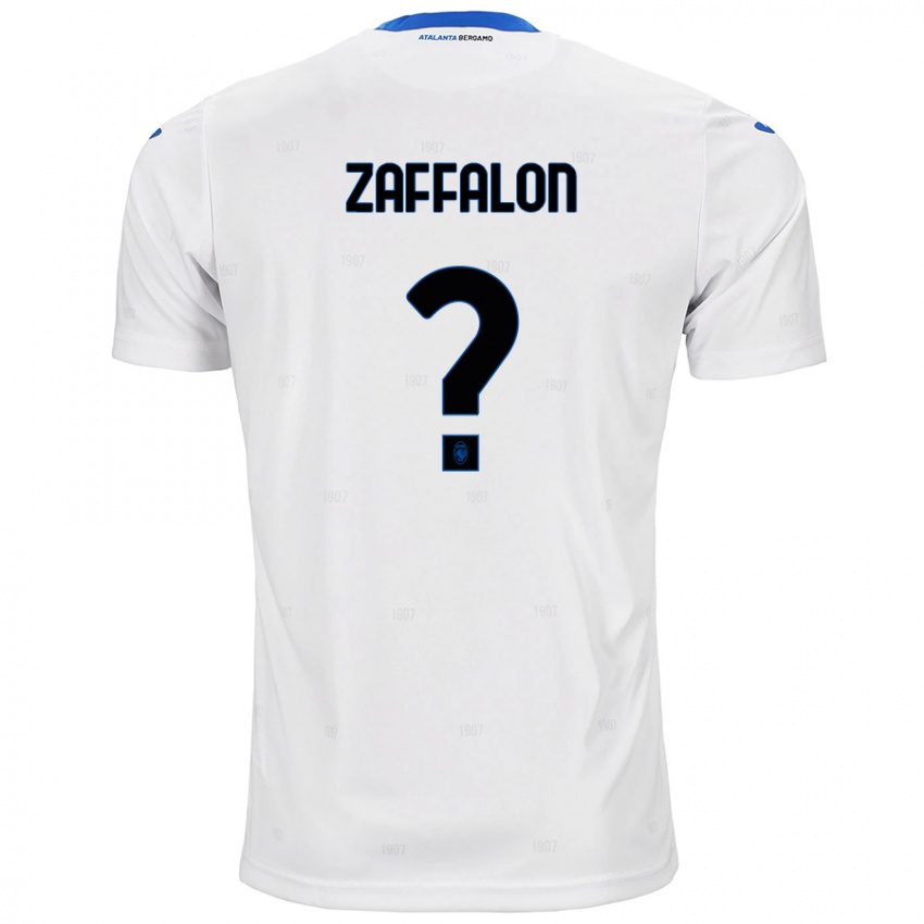 Uomo Maglia Lorenzo Zaffalon #0 Bianco Kit Gara Away 2024/25 Maglietta