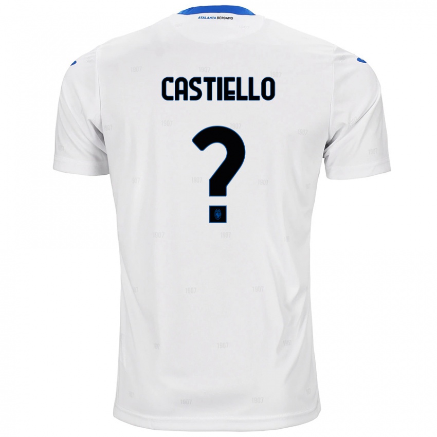 Uomo Maglia Alex Castiello #0 Bianco Kit Gara Away 2024/25 Maglietta