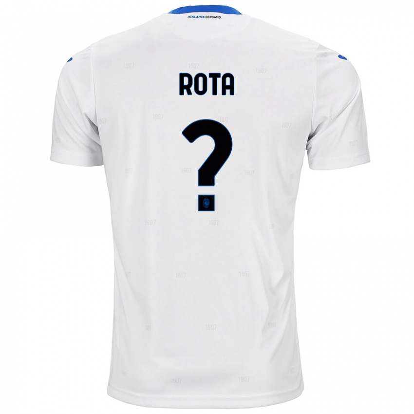 Uomo Maglia Nicolò Rota #0 Bianco Kit Gara Away 2024/25 Maglietta