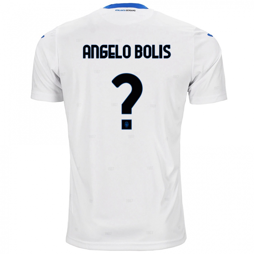 Uomo Maglia Tommaso Angelo Bolis #0 Bianco Kit Gara Away 2024/25 Maglietta