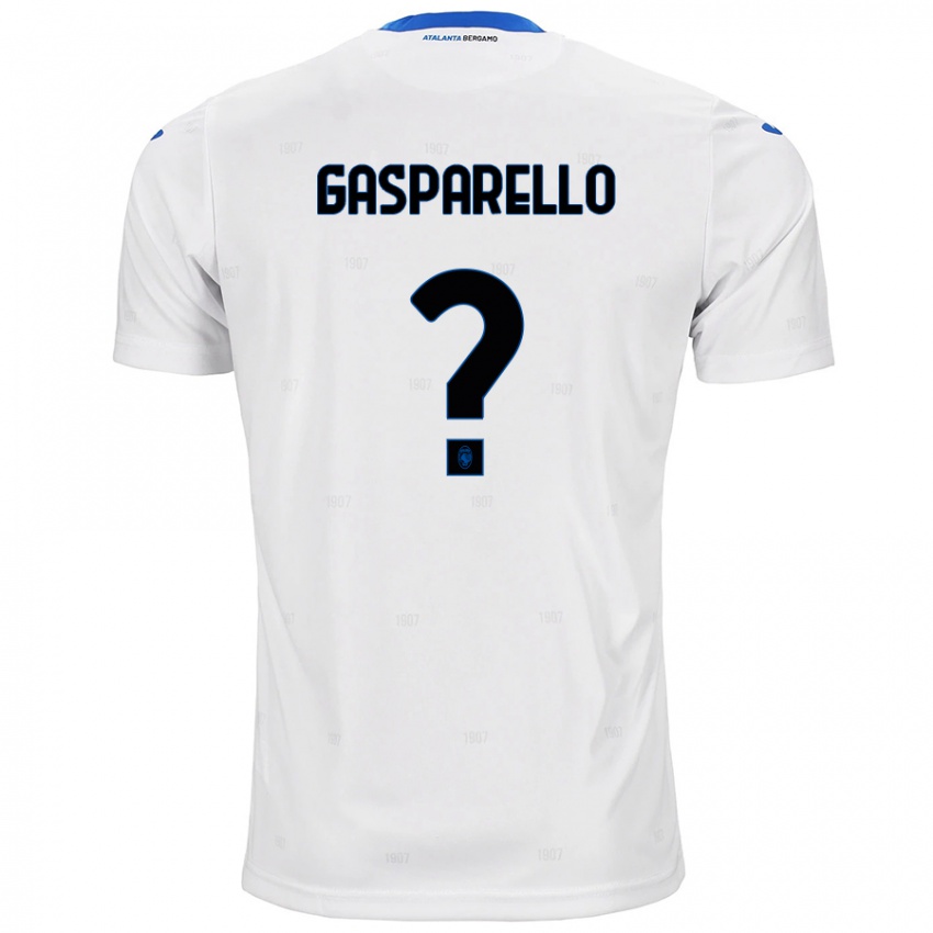 Uomo Maglia Francesco Gasparello #0 Bianco Kit Gara Away 2024/25 Maglietta