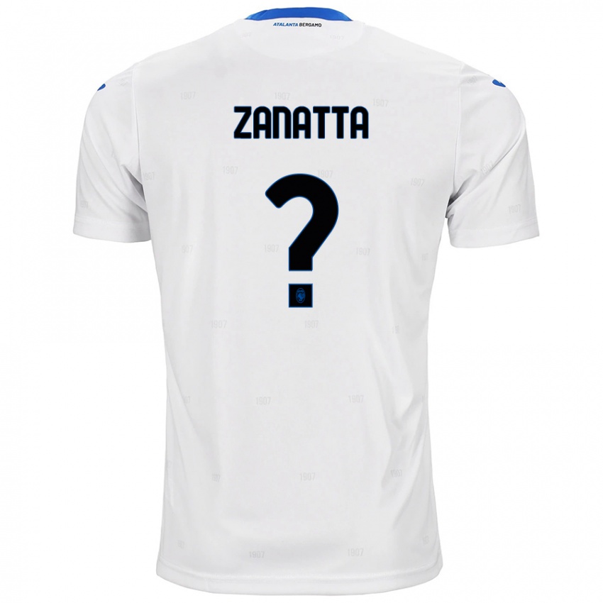 Uomo Maglia Giovanni Zanatta #0 Bianco Kit Gara Away 2024/25 Maglietta