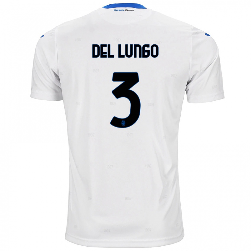 Uomo Maglia Tommaso Del Lungo #3 Bianco Kit Gara Away 2024/25 Maglietta