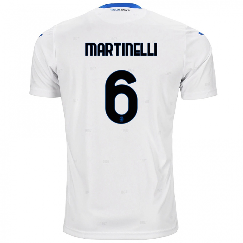 Uomo Maglia Gabriel Martinelli #6 Bianco Kit Gara Away 2024/25 Maglietta