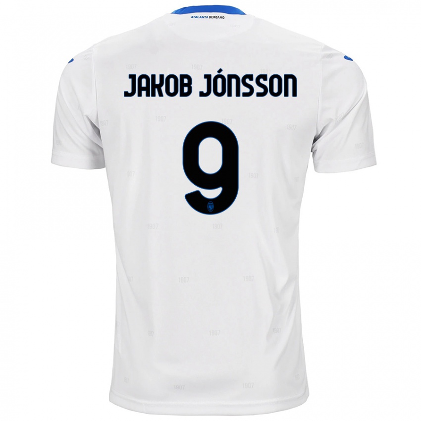 Uomo Maglia Birkir Jakob Jónsson #9 Bianco Kit Gara Away 2024/25 Maglietta