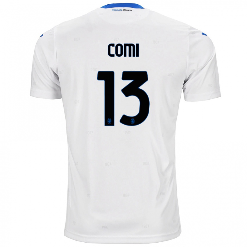 Uomo Maglia Pietro Comi #13 Bianco Kit Gara Away 2024/25 Maglietta