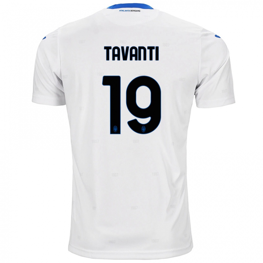 Uomo Maglia Mattia Tavanti #19 Bianco Kit Gara Away 2024/25 Maglietta