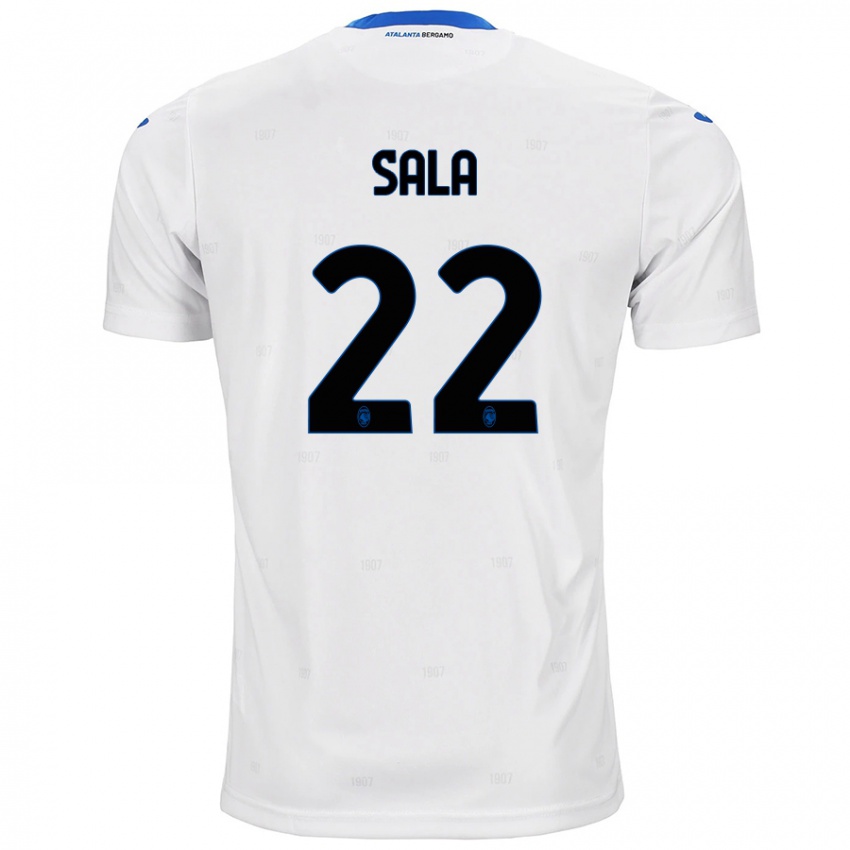 Uomo Maglia Lorenzo Sala #22 Bianco Kit Gara Away 2024/25 Maglietta