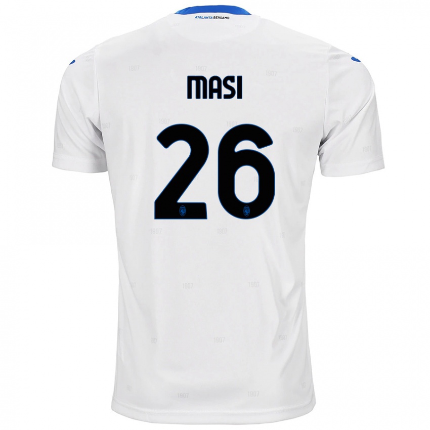 Uomo Maglia Alberto Masi #26 Bianco Kit Gara Away 2024/25 Maglietta