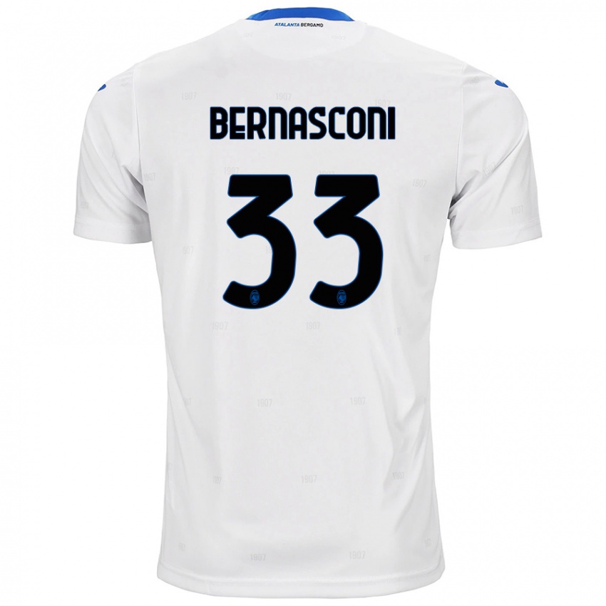 Uomo Maglia Lorenzo Bernasconi #33 Bianco Kit Gara Away 2024/25 Maglietta