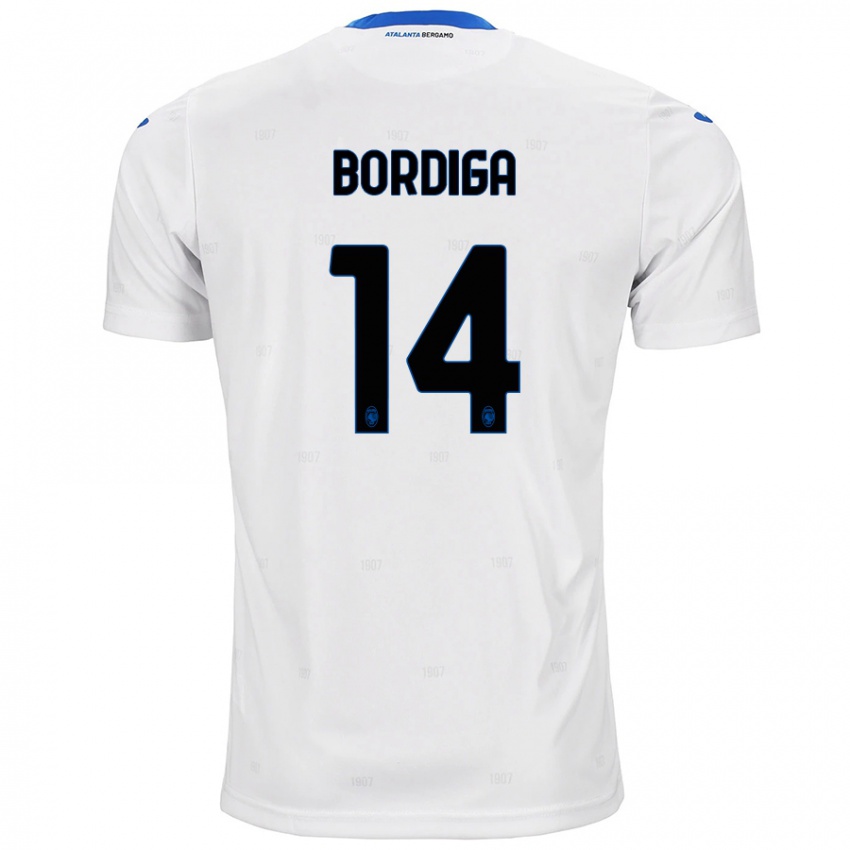 Uomo Maglia Michele Bordiga #14 Bianco Kit Gara Away 2024/25 Maglietta