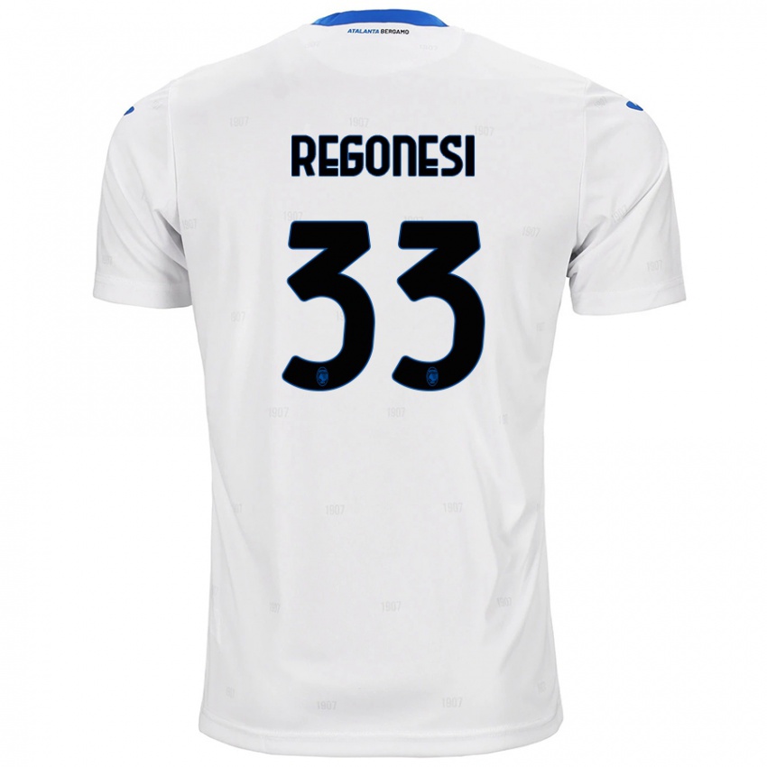 Uomo Maglia Iacopo Regonesi #33 Bianco Kit Gara Away 2024/25 Maglietta