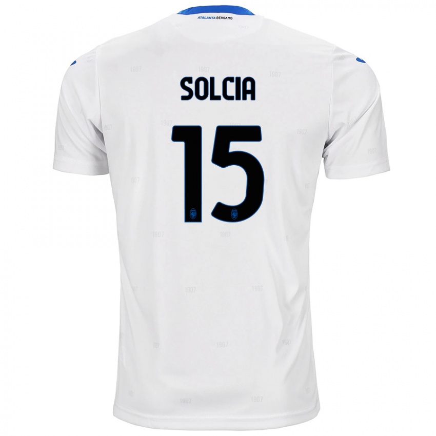 Uomo Maglia Daniele Solcia #15 Bianco Kit Gara Away 2024/25 Maglietta