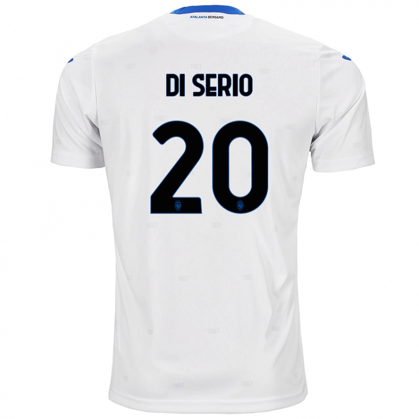 Uomo Maglia Giuseppe Di Serio #20 Bianco Kit Gara Away 2024/25 Maglietta