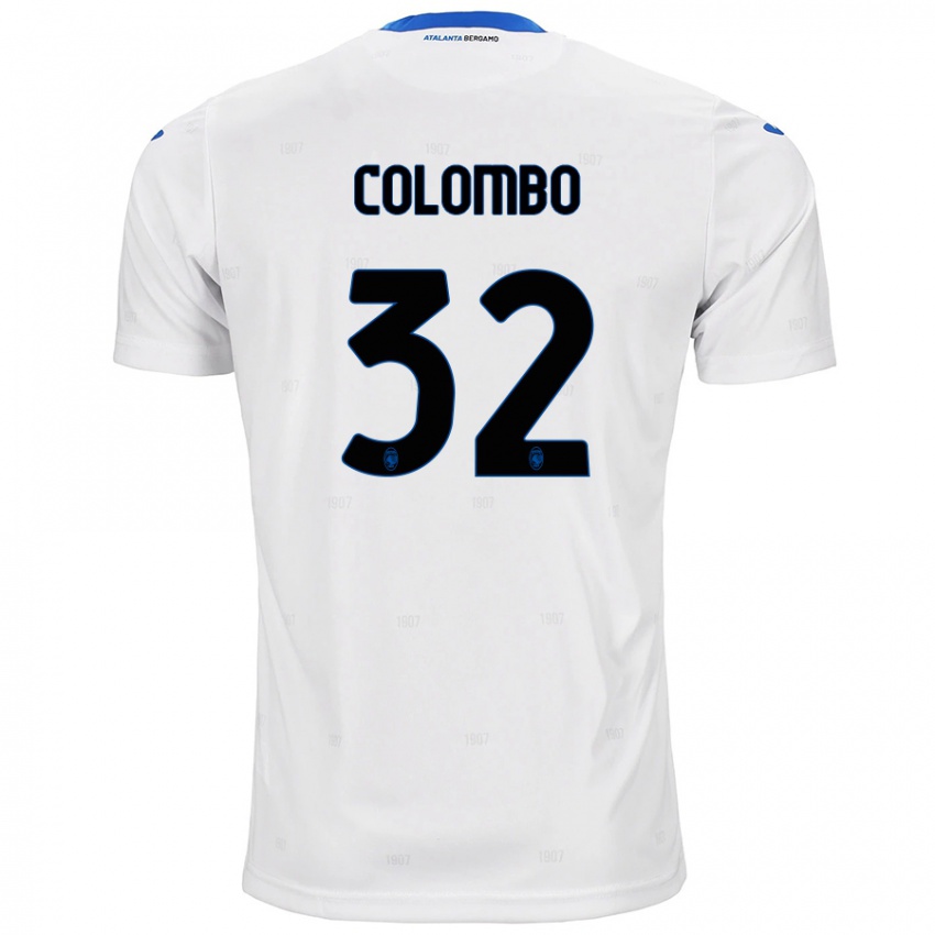 Uomo Maglia Matteo Colombo #32 Bianco Kit Gara Away 2024/25 Maglietta