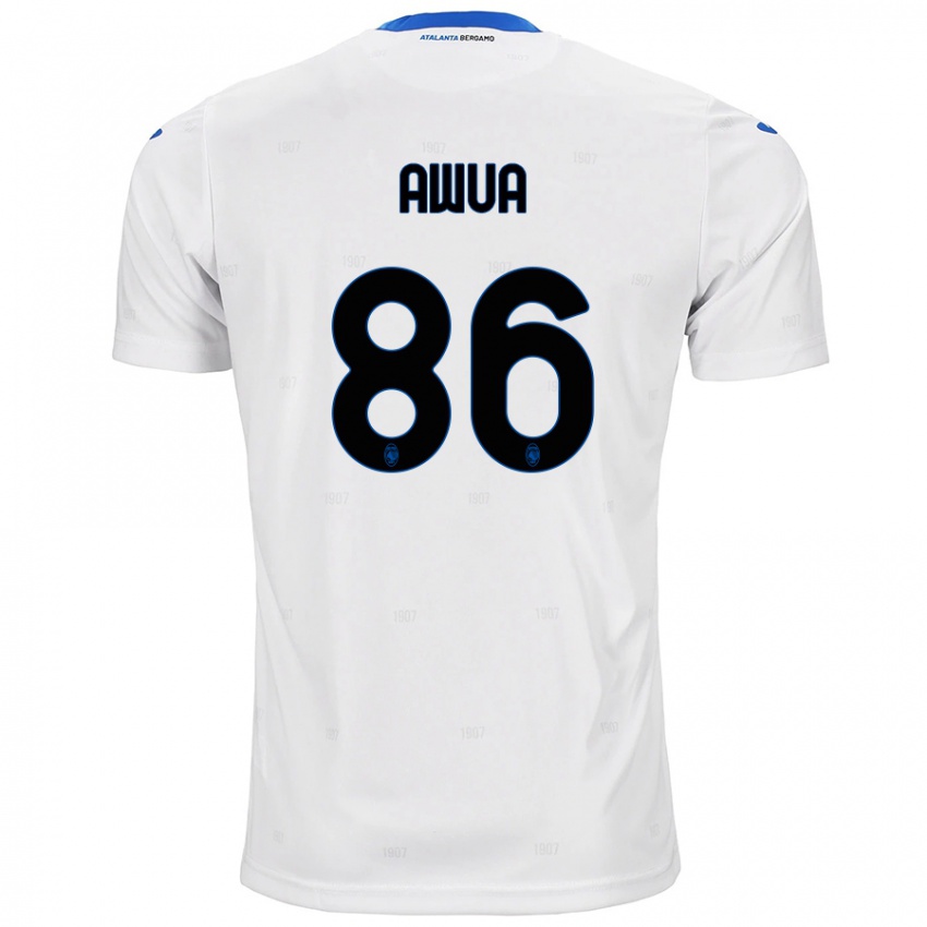 Uomo Maglia Theophilus Awua #86 Bianco Kit Gara Away 2024/25 Maglietta