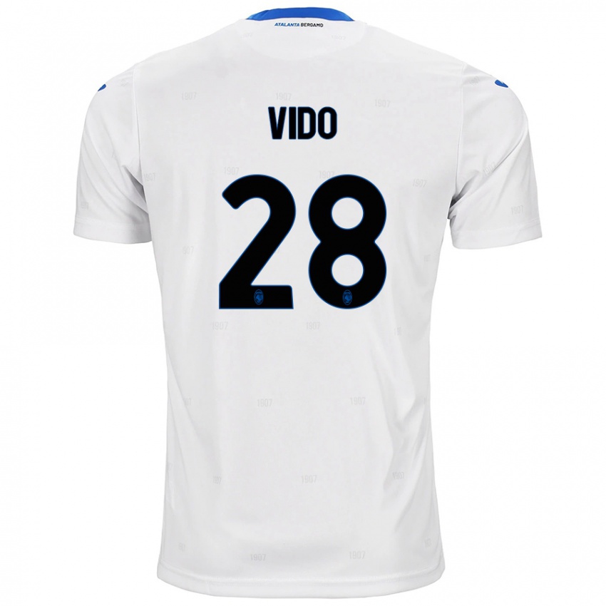 Uomo Maglia Luca Vido #28 Bianco Kit Gara Away 2024/25 Maglietta