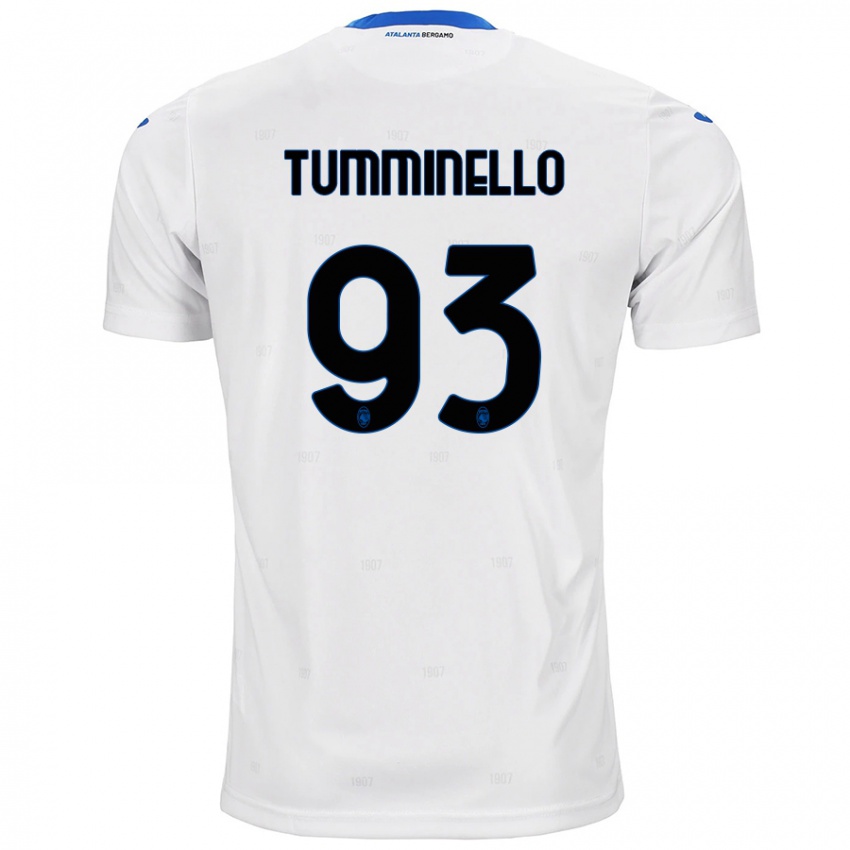 Uomo Maglia Marco Tumminello #93 Bianco Kit Gara Away 2024/25 Maglietta