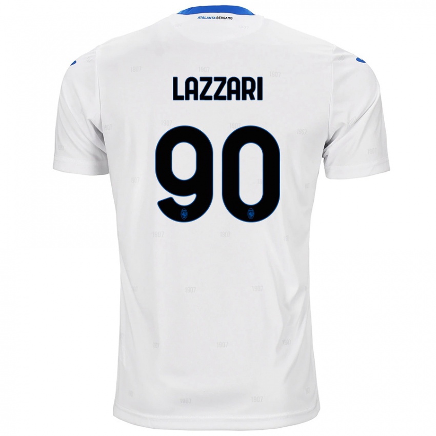 Uomo Maglia Ilaria Lazzari #90 Bianco Kit Gara Away 2024/25 Maglietta