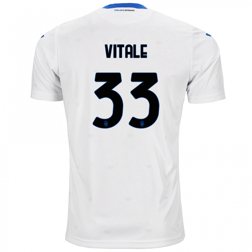 Uomo Maglia Francesca Vitale #33 Bianco Kit Gara Away 2024/25 Maglietta