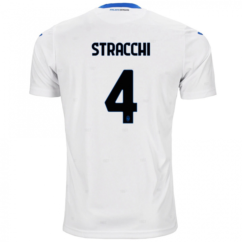 Uomo Maglia Daniela Stracchi #4 Bianco Kit Gara Away 2024/25 Maglietta