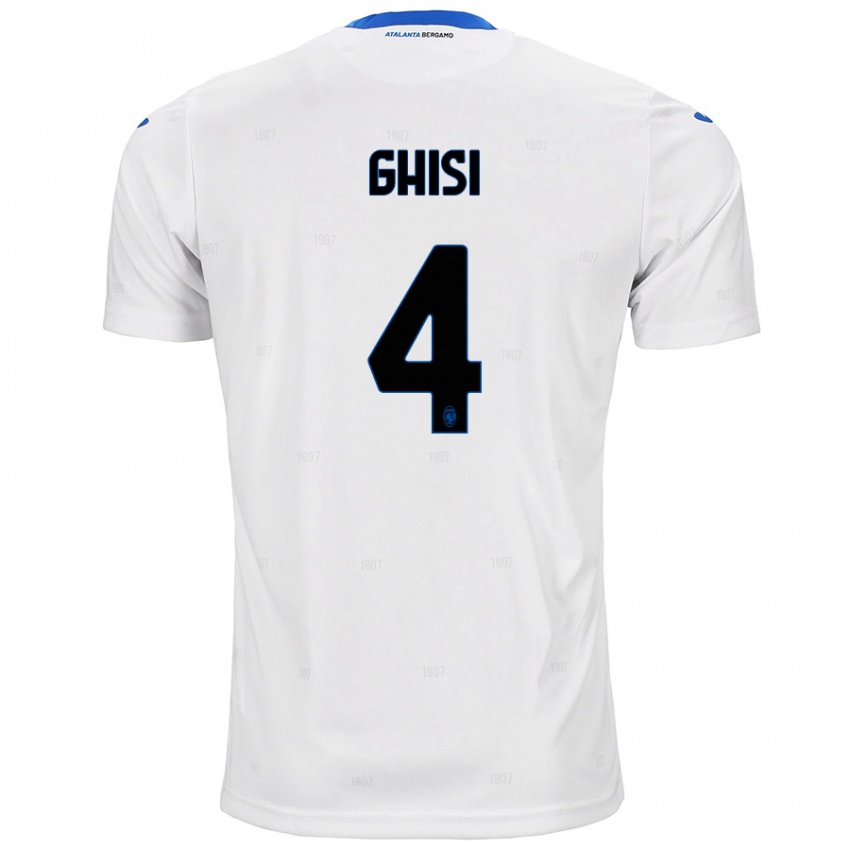 Uomo Maglia Laura Ghisi #4 Bianco Kit Gara Away 2024/25 Maglietta