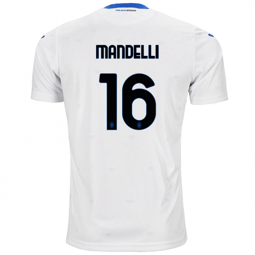 Uomo Maglia Giulia Mandelli #16 Bianco Kit Gara Away 2024/25 Maglietta