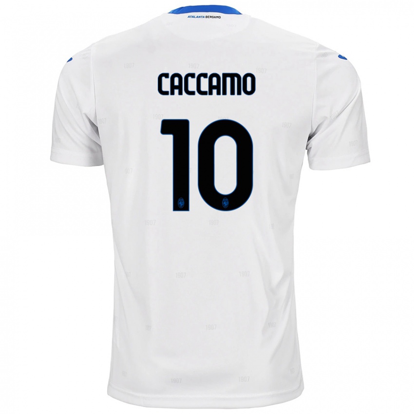 Uomo Maglia Patrizia Caccamo #10 Bianco Kit Gara Away 2024/25 Maglietta