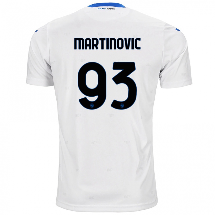 Uomo Maglia Melania Martinovic #93 Bianco Kit Gara Away 2024/25 Maglietta