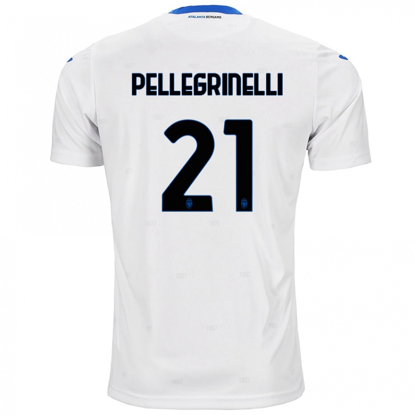 Uomo Maglia Giorgia Pellegrinelli #21 Bianco Kit Gara Away 2024/25 Maglietta