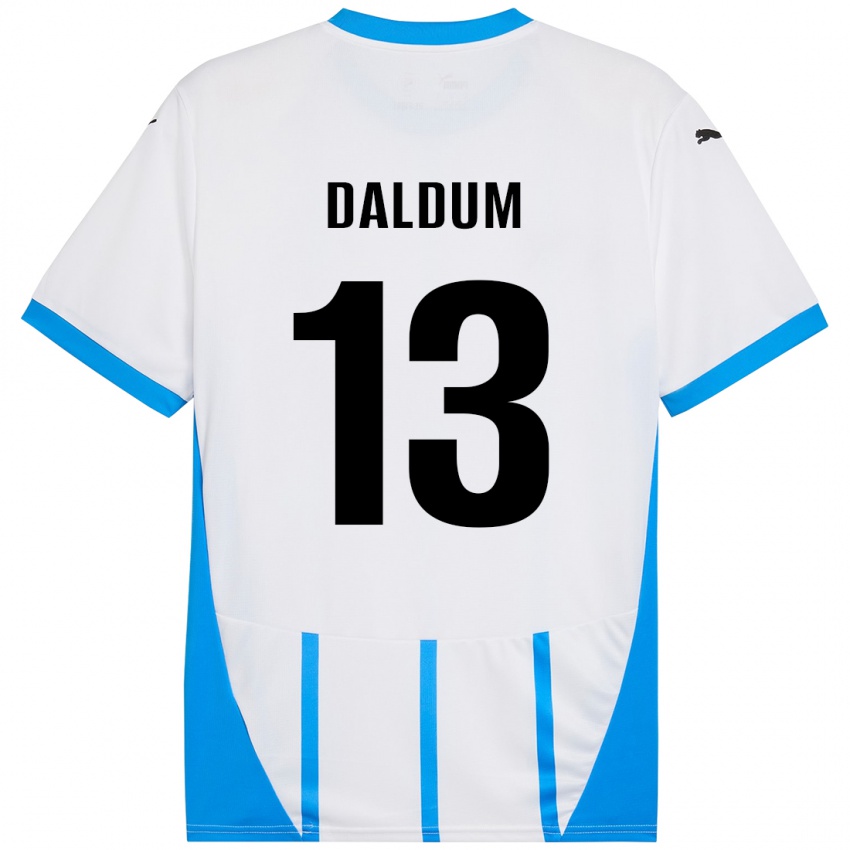 Uomo Maglia Sonosi Daldum #13 Bianco Blu Kit Gara Away 2024/25 Maglietta