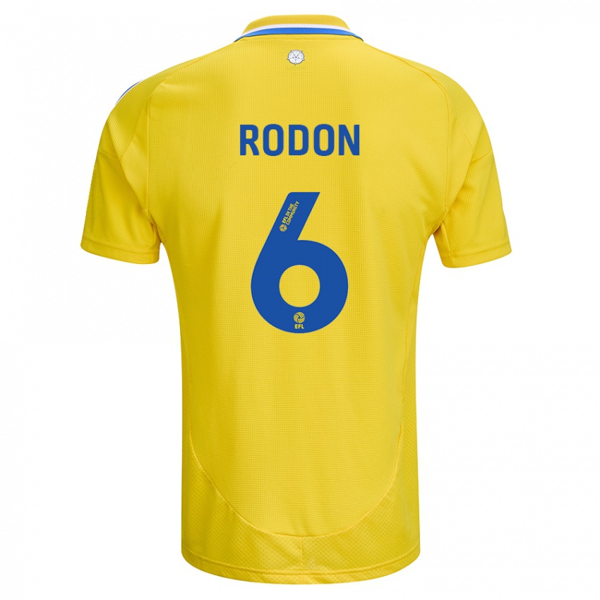 Uomo Maglia Joe Rodon #6 Giallo Blu Kit Gara Away 2024/25 Maglietta