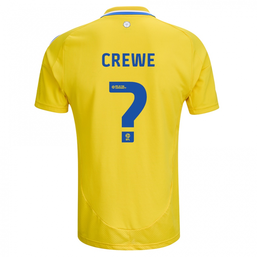 Uomo Maglia Charlie Crewe #0 Giallo Blu Kit Gara Away 2024/25 Maglietta