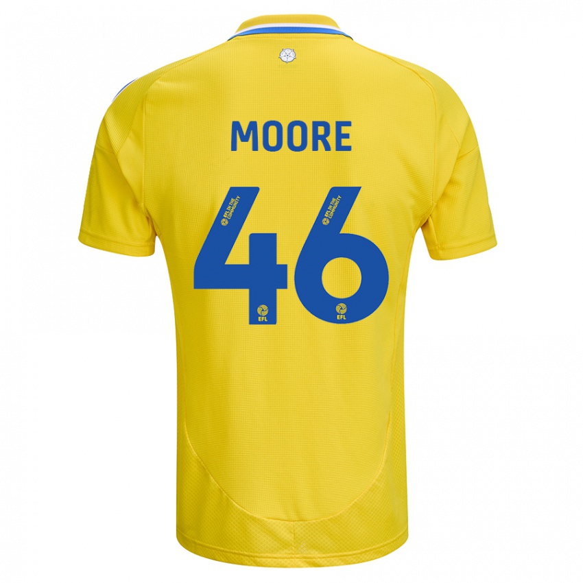 Uomo Maglia Kris Moore #46 Giallo Blu Kit Gara Away 2024/25 Maglietta