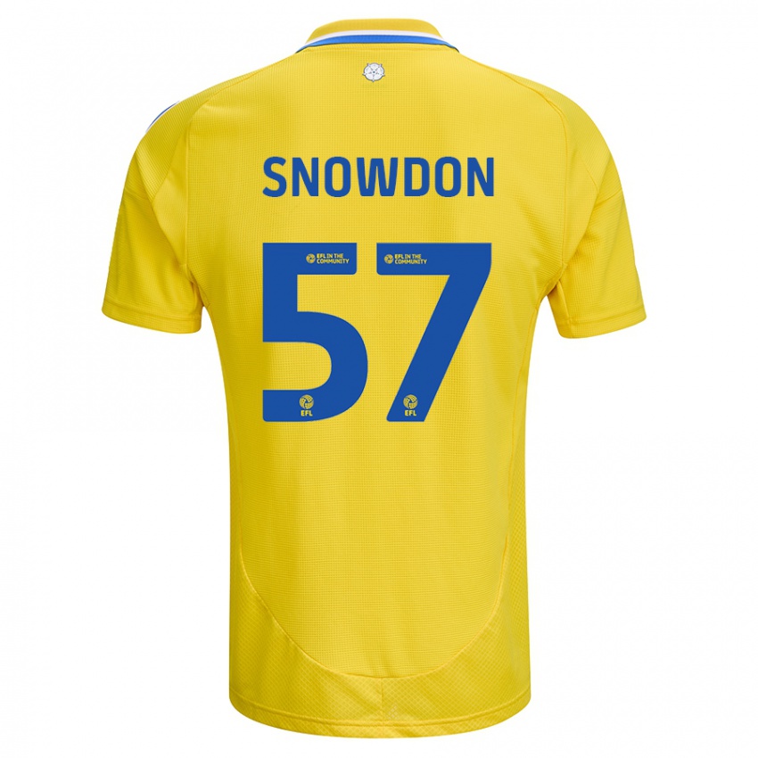 Uomo Maglia Joe Snowdon #57 Giallo Blu Kit Gara Away 2024/25 Maglietta